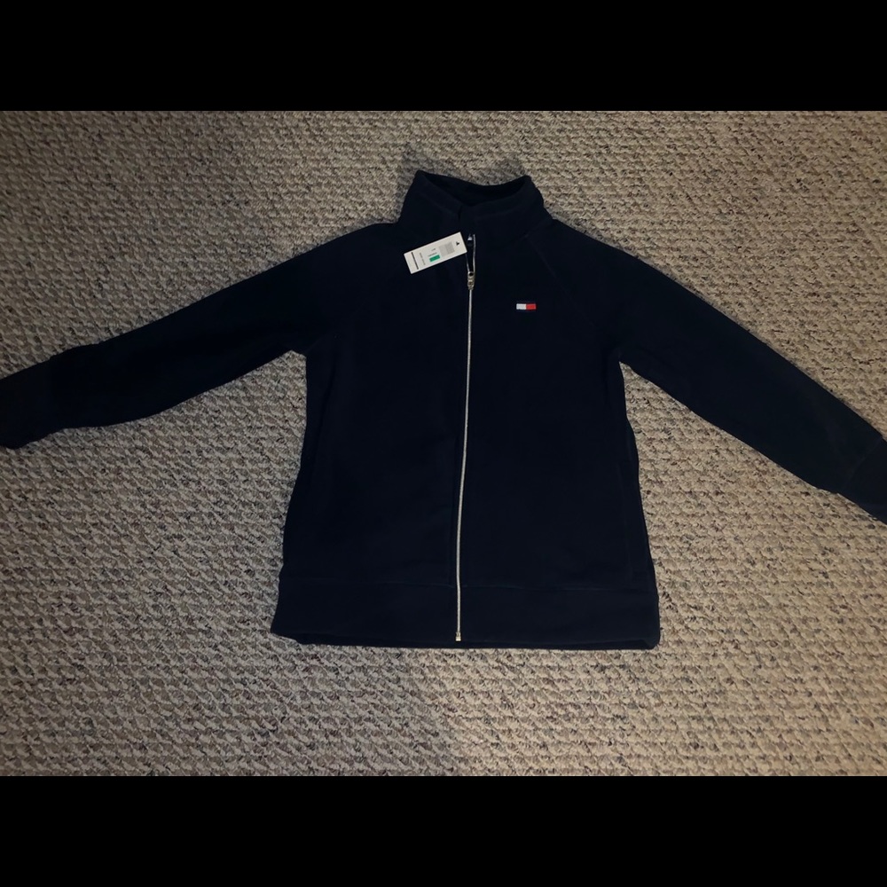 Tommy Hilfiger Navy Blue Zip Up Fleece NEW L